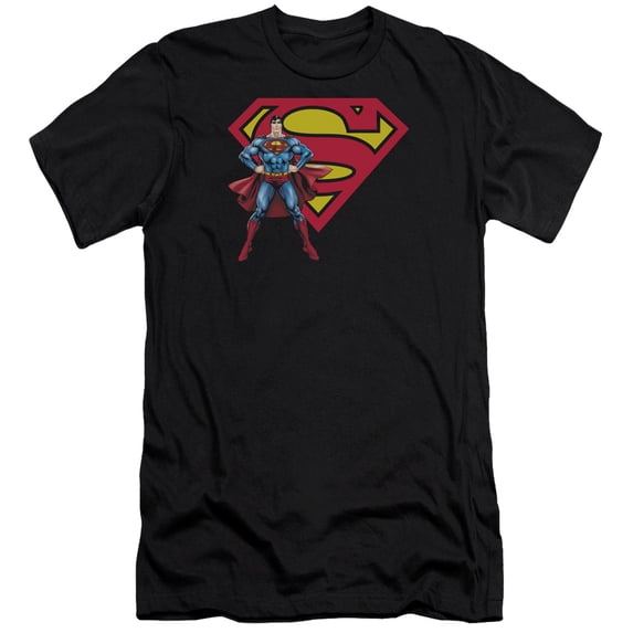 Superman - Superman & Logo - Premium Slim Fit Short Sleeve Shirt - Medium