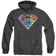thumbnail image 1 of Superman Superman Tie Dye Logo Adult Heather Hoodie Sweatshirt Black, 1 of 1