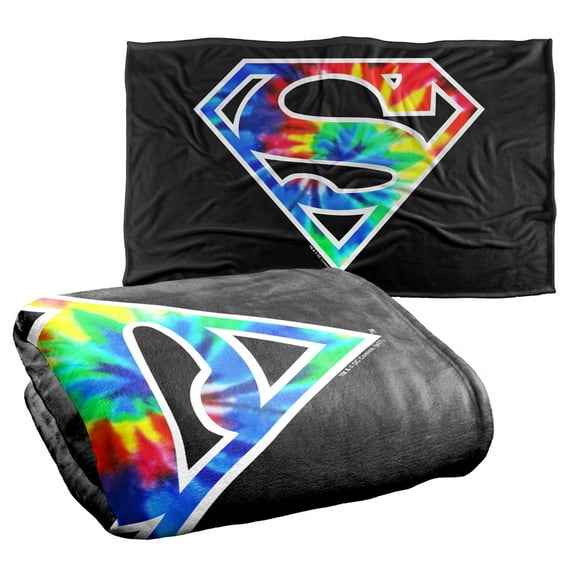 Superman Superman Tie Dye Logo Silky Touch Super Soft Throw Blanket 36" x 58"
