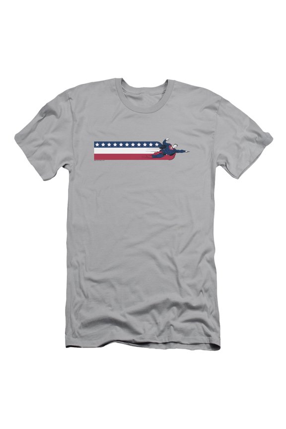Superman Superman Us Adult 30/1 T-Shirt Silver