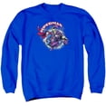 thumbnail image 1 of Superman Superman Vs Mongol Adult Crewneck Sweatshirt Royal Blue, 1 of 1
