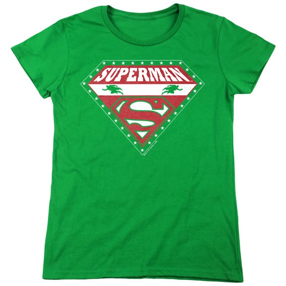 Superman Superman for President Women's T Shirt, Kelly Green, 2X-Large