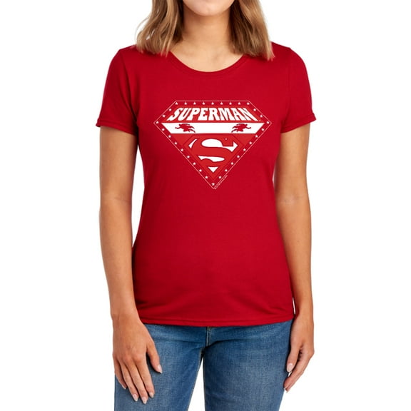 Superman Superman for President Women's T Shirt, Red, X-Large