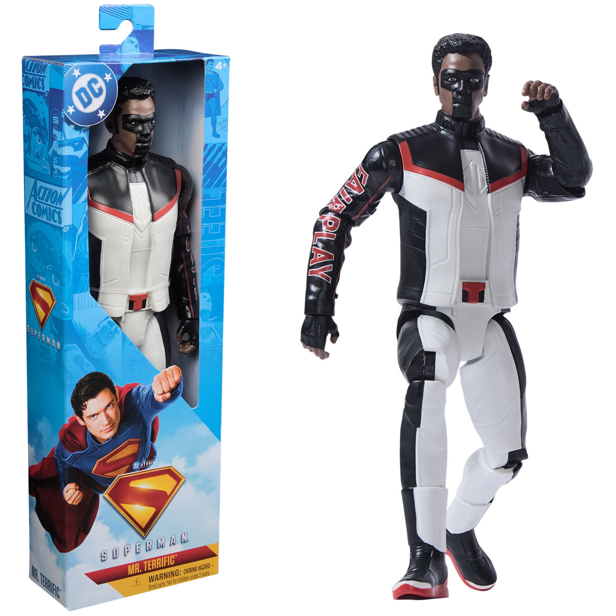 DC Comics SUPERMAN, Mr. Terrific 12-inch Superhero Action Figure, for Ages 4 and up