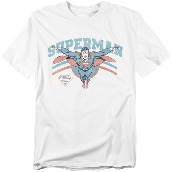 Superman T-Shirt Flying Stripes Unisex Graphic Tee for Men & Women