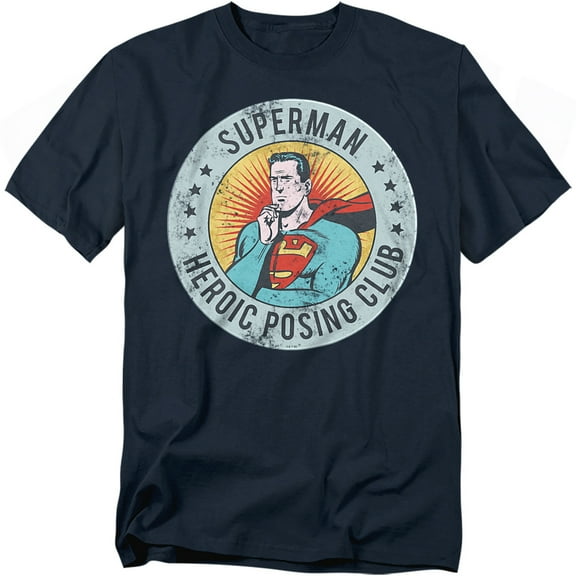 Superman T-Shirt Heroic Posing Club Unisex Graphic Tee for Men & Women