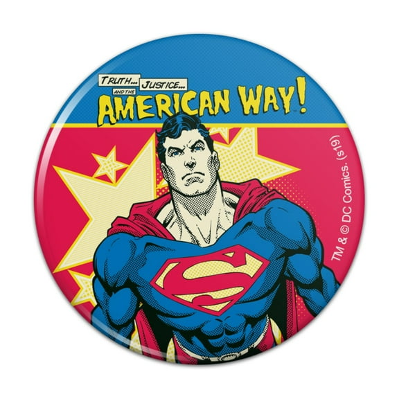 Superman The American Way Kitchen Refrigerator Locker Button Magnet