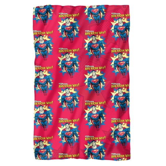 Superman The American Way Officially Licensed Fleece Blanket 36' x 58'