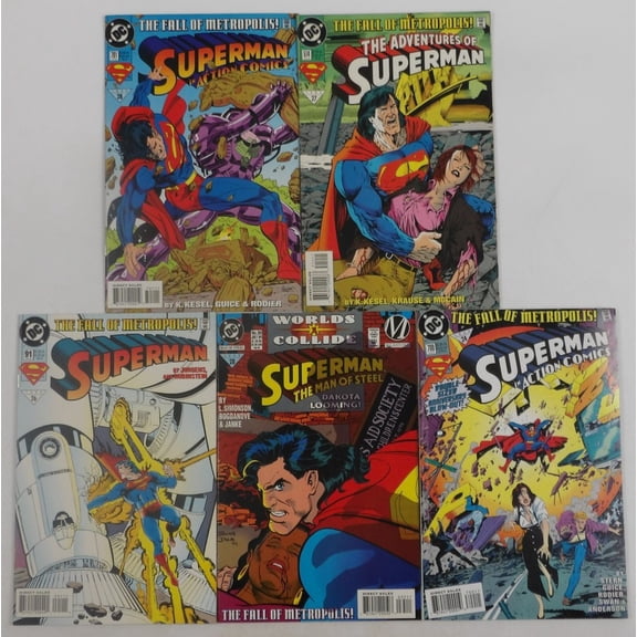 Superman: The Fall of Metropolis #1-5 VF/NM complete story (crossover storyline) ; DC