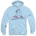 thumbnail image 1 of Superman The Man Adult Pullover Hoodie Sweatshirt Light Blue, 1 of 1