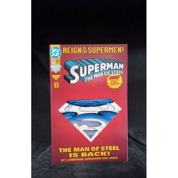 Pre-Owned Superman: The Man of Steel #22 Die-Cut Cover 1993 DC Comics Comic Book