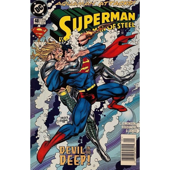 Superman: The Man of Steel #48 (Newsstand) VF ; DC Comic Book