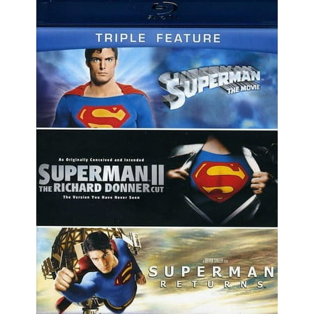 Superman: The Movie/The Superman II: The Richard Donner Cut/Superman Returns [3 Discs] [Blu-ray]