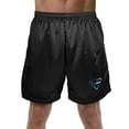 thumbnail image 1 of Superman Thin Blue Line Flag Shield Logo Mens Lined Mesh Shorts, Black, Medium, 1 of 6