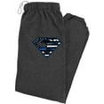 thumbnail image 1 of Superman Thin Blue Line Flag Shield Logo Unisex Jogger Sweatpants for Men and Women, Charcoal Heather, Small, 1 of 1