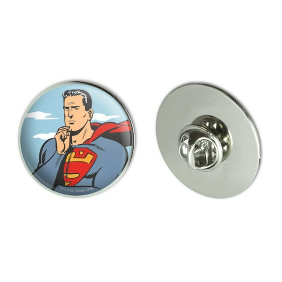 Superman Thinking Metal 1.1" Tie Tack Hat Lapel Pin Pinback