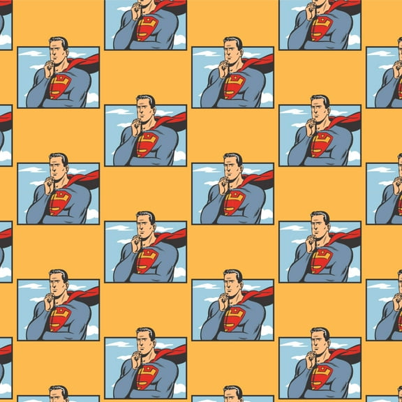 Superman Thinking Premium Roll Gift Wrap Wrapping Paper