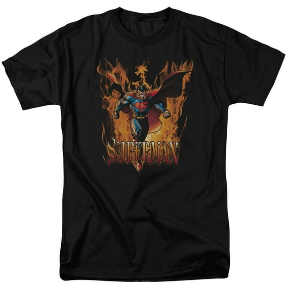DC Comics - Superman - Through The Fire - Adult Unisex T-Shirt - Black