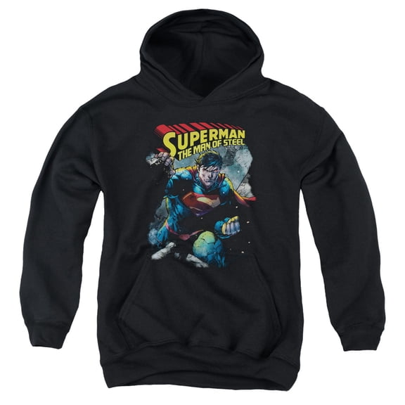 Superman - Through The Rubble - Youth Hooded Sweatshirt - Medium