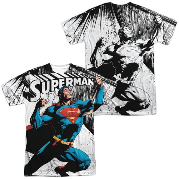 Superman to Infinity Unisex Adult Sublimated Costume T Shirt (Front/Back), 3X-Large Multicolor