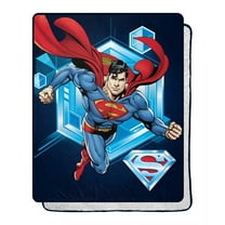 Superman To The Rescue Silk Touch Sherpa Blanket