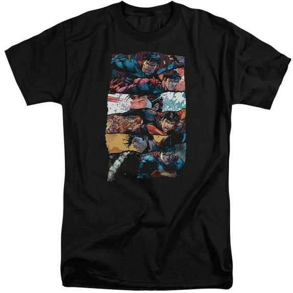 Superman - Torn Collage - Tall Fit Short Sleeve Shirt - XXX-Large
