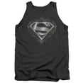 thumbnail image 1 of Superman Tribal Steel Logo Adult Tank Top Charcoal, 1 of 1