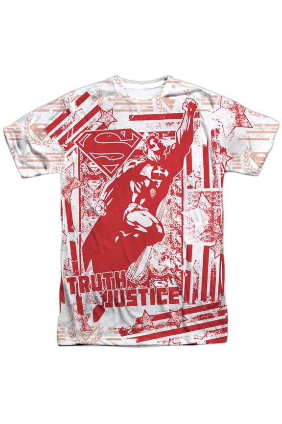 Superman - Truth And Justice All Over - Short Sleeve Shirt - Small
