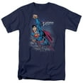 thumbnail image 1 of Superman Twilight Flight Adult 18/1 T-Shirt Navy, 1 of 1