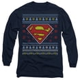 thumbnail image 1 of Superman Ugly Christmas Logo Unisex Adult Long-Sleeve T Shirt, 1 of 2
