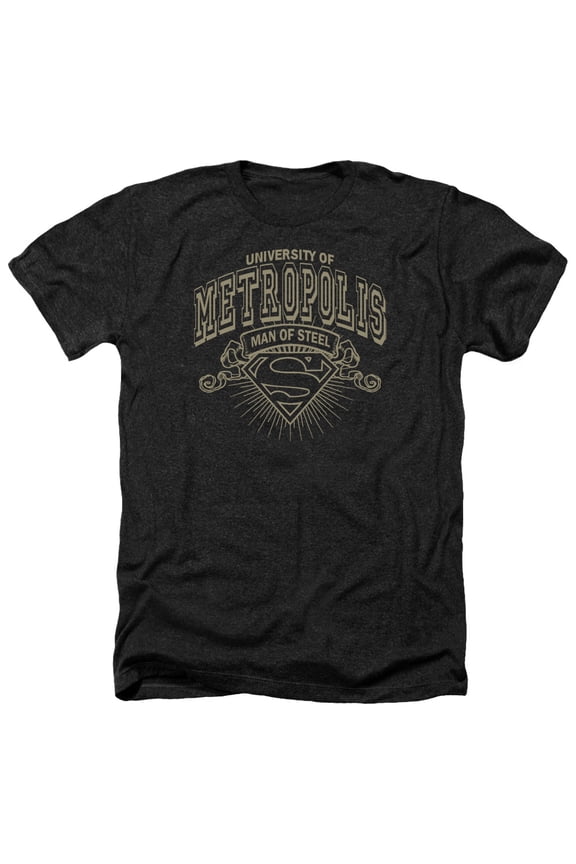 Superman - University Of Metropolis - Heather Short Sleeve Shirt - Small