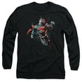 thumbnail image 1 of Superman Up In The Sky Long Sleeve Adult 18/1 T-Shirt Black, 1 of 1