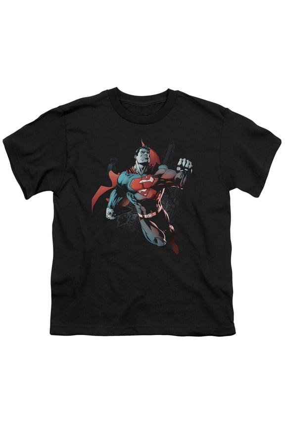 Superman - Up In The Sky - Youth Short Sleeve Shirt - X-Large