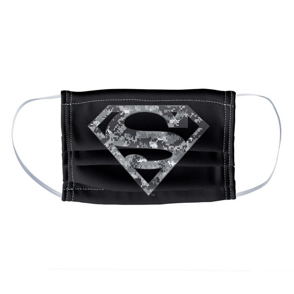 Superman Urban Camo Shield 1-Ply Reusable Face Mask Covering, Kids