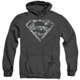 thumbnail image 1 of Superman Urban Camo Shield Adult Heather Hoodie Sweatshirt Black, 1 of 1