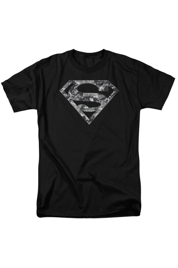 Superman Men's Urban Camo Shield T-shirt X-Large Black
