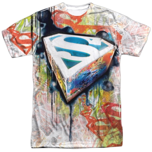Superman Urban Shields Mens Sublimation Polyester Shirt WHITE