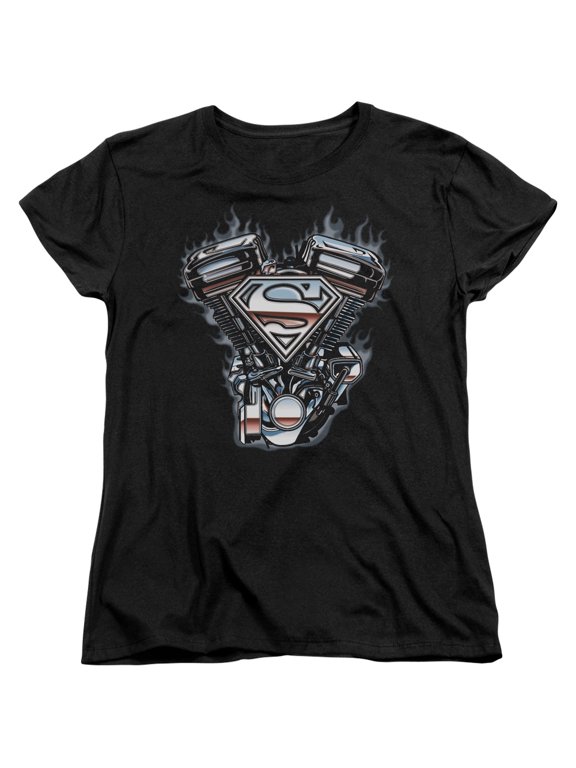 Superman - V Twin Logo - Women's Short Sleeve Shirt - Small