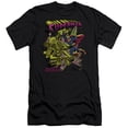 thumbnail image 1 of Superman Versus Metall T-Shirto Blacklight Premium Adult Slim Fit 30/1 T-Shirt Black, 1 of 1
