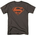 thumbnail image 1 of Superman Vintage Shield Collage Adult 18/1 T-Shirt Charcoal, 1 of 1