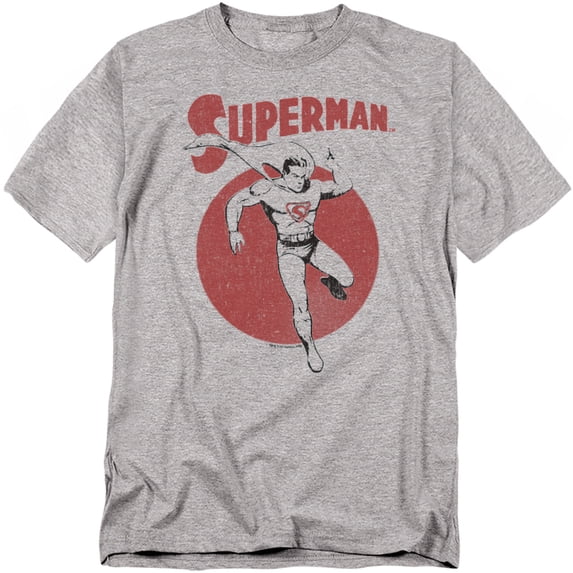Superman T-Shirt Vintage Sphere Unisex Graphic Tee For Men & Women Athletic Heather 