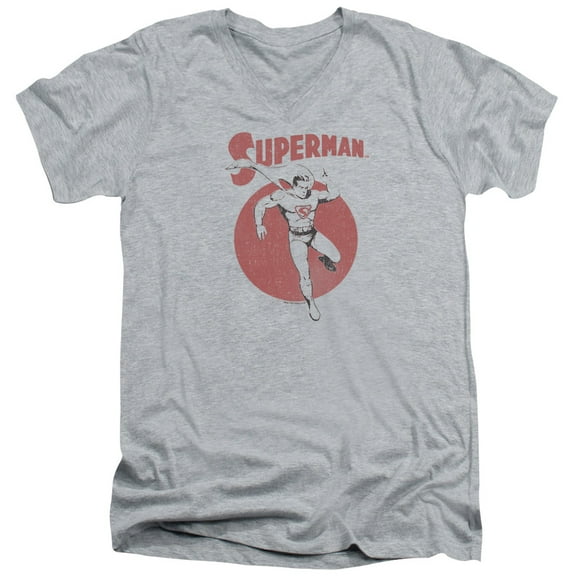 Superman - Vintage Sphere - Slim Fit V Neck Shirt - Small