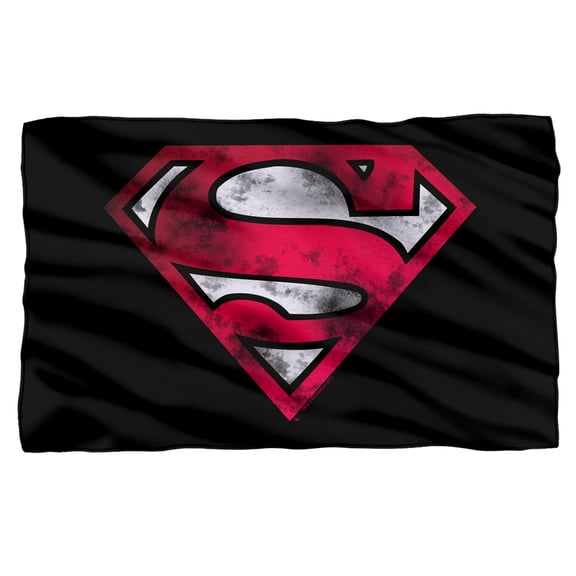 Superman War Torn Shield Fleece Blanket 36' x 58',War Torn Shield