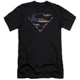 thumbnail image 1 of Superman Wartorn Flag Adult 30/1 T-Shirt Black, 1 of 1