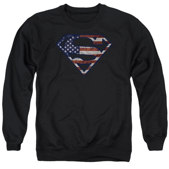 Superman - Wartorn Flag - Crewneck Sweatshirt - X-Large