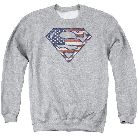 Superman - Wartorn Flag - Crewneck Sweatshirt - XXX-Large