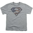 thumbnail image 1 of Superman - Wartorn Flag - Youth Short Sleeve Shirt - Small, 1 of 2