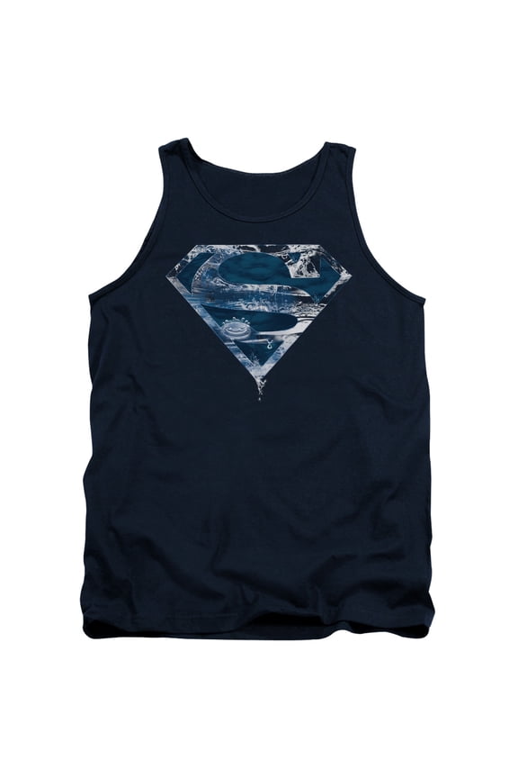Superman Water Shield Adult Tank Top Navy