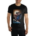 thumbnail image 1 of Superman Wonder Woman Space Kiss Men's Black T-Shirt Tee Shirt-Small, 1 of 7