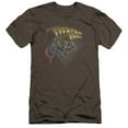 thumbnail image 1 of Superman Zod Greetings Premium Adult Slim Fit 30/1 T-Shirt Charcoal, 1 of 1